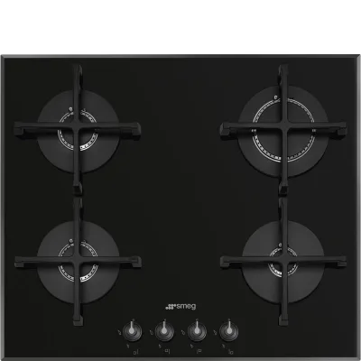 Smeg S Piano cottura a gas PV164B3 in vetro nero da 60 cm - IN PROMOZIONE FINO AL 6/07