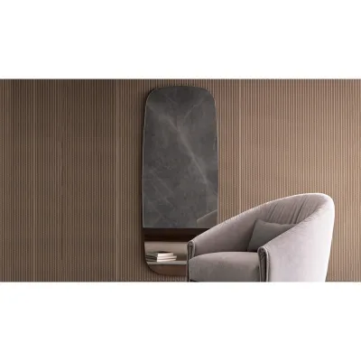 Bonaldo Specchio Lake 72 con fascia in metallo da 72 cm e h. 180 cm