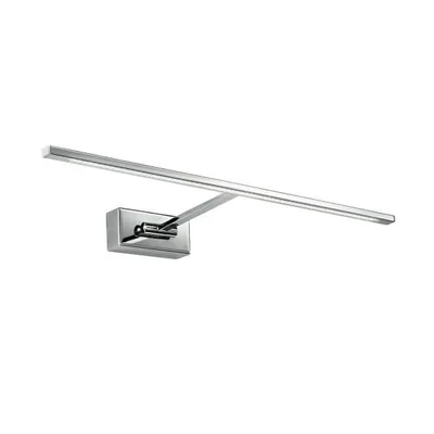 Applique moderna in metallo cromato, braccio inclinabile, LED da 4W, 45.5x4.5cm
