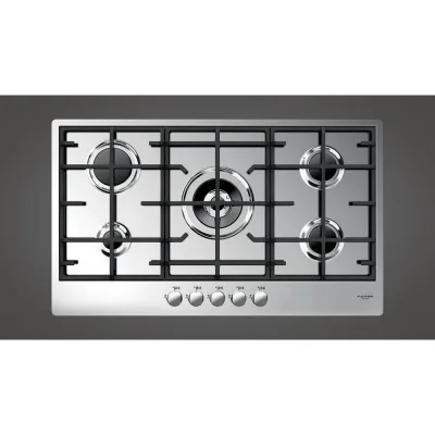 Fulgor Piano cottura a gas CPH 905 G WK X finitura acciaio inox da 86 cm