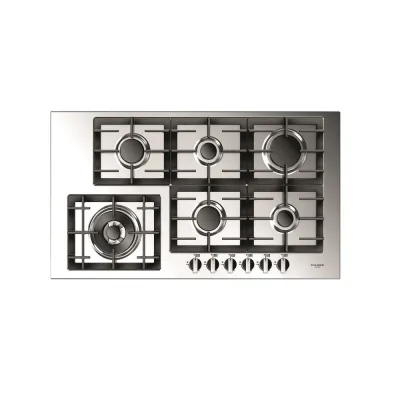 Fulgor Piano cottura a gas QH 906 G WK X finitura acciaio inox da 91 cm