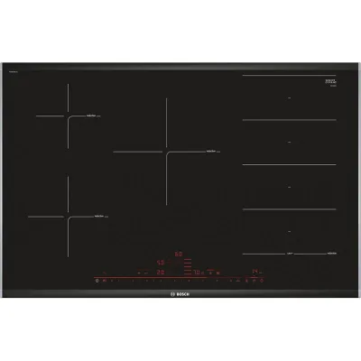 PRONTA CONSEGNA - Bosch Piano cottura a induzione PXV875DC1E in vetroceramica nero da 80 cm - Serie 8