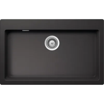 Schock Lavello una vasca PRIMUS N100XL PRIN100AP13 finitura nero assoluto da 79x50 cm