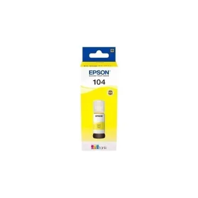 FLACONE INCHIOSTRO PIGMENTATO ORIGINALE EPSON 104 C13T00P440 T104YE GIALLO ECOTANK ET-2710 70ML