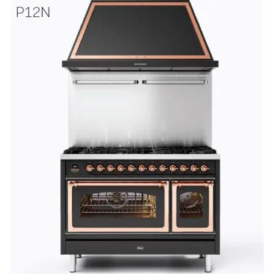 Ilve Cucina P12N da incasso Nostalgie P12FINE3 doppio forno e piano cottura 6 fuochi con fry top e 2 zone induzione da 120 cm - IN PROMOZIONE FINO AL 6/07