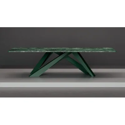 Bonaldo Tavolo fisso Big Table con struttura in metallo e piano in marmo da 300x108 cm - 10th Anniversary Special Edition