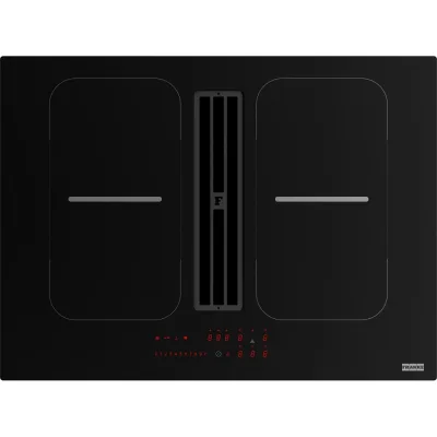Franke Piano cottura a induzione con cappa aspirante Smart 2Gether Black Lines FSM 7081 HI 340.0705.229 finitura nero da 70 cm