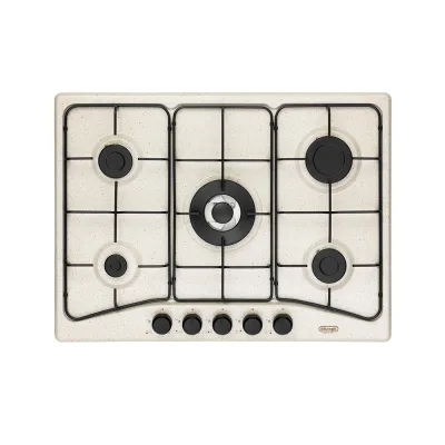 De Longhi Piano cottura a gas FFS 57 ASV finitura avena da 68 cm