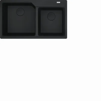 PRONTA CONSEGNA - Franke: Lavello due vasche Urban Incasso UBG 620-86 114.0718.499 finitura black matt da 86x50 cm