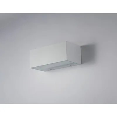 Applique da esterno rettangolare in alluminio bianco, LED 18W, CCT, 22x10.3x8.5cm
