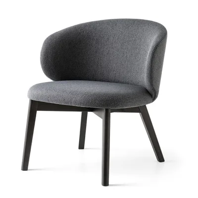 Connubia Sedia lounge Tuka CB2113-MTO con struttura in faggio e seduta a scelta - Con braccioli - IN PROMOZIONE FINO ALL' 11/07