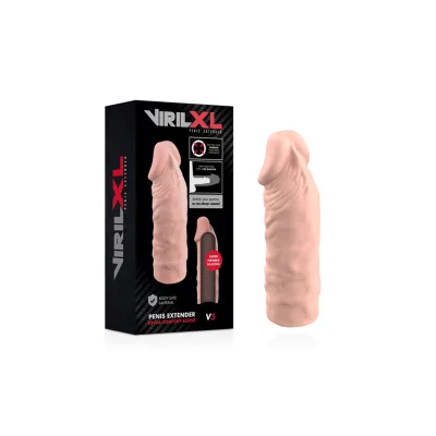 Guaina pene estensore VIRILXL V5 in silicone medicale 11 cm extra comfort