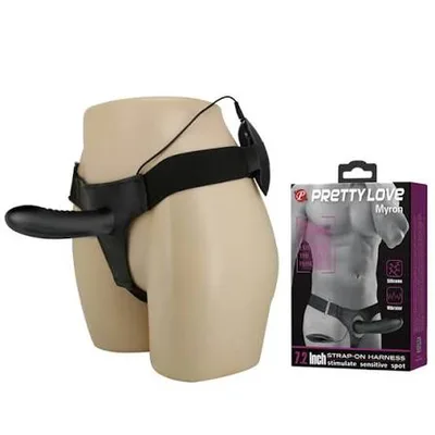 Strap-On Vibrante Pretty Love Myron Dildo Cavo 18,5 cm Ø 4,8 cm Harness Sex Toy