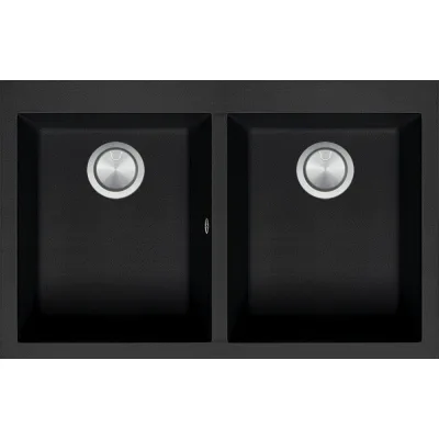 Barazza Lavello due vasche SOUL 1LSO82N finitura b_granite nero da 79x50 cm - IN PROMOZIONE FINO AL 6/07