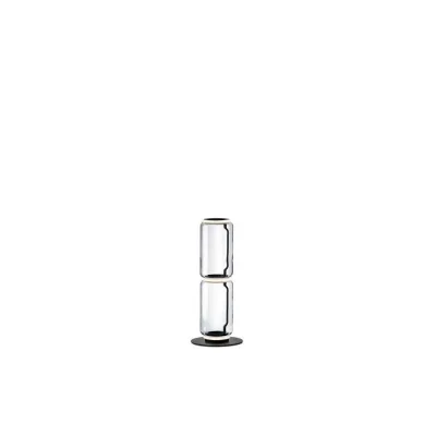 Flos Lampada da terra Noctambule Floor 2 High Cylinder Small Base finitura nero