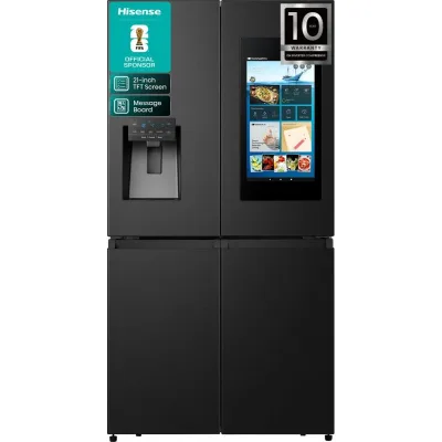 PRONTA CONSEGNA - Hisense: Frigorifero 4 porte a libera installazione RQ760N4IFE finitura nero da 91 cm