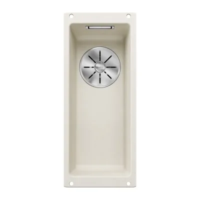 Blanco Lavello a una vasca SUBLINE 160-U Total Black 2526802 finitura soft white da 19x46 cm - Sottotop