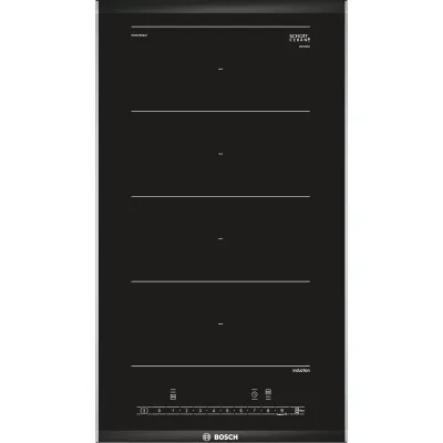 Bosch - Piano cottura domino a induzione PXX375FB1E in vetroceramica nero da 30 cm - Serie 6
