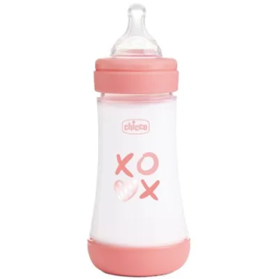 CHICCO BIBERON P5 240ML MED SILICONE GIRL