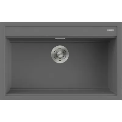 Elleci Lavello una vasca BEST 130 LKB13099 finitura composito K99 grigio scuro da 79x51 cm