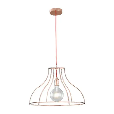 Lampadario a sospensione Oro Rosa/Rosso 1Xe27 50X35,5X120Cm