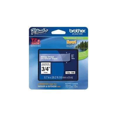 NASTRO ETICHETTE ORIGINALI LAMINATO BROTHER TZE145 Larghezza 18 mm x 8 metri