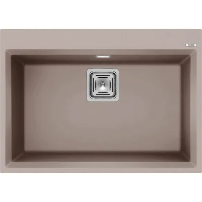 Elleci Lavello una vasca KARISMA 120 LGK12043 finitura composito G43 tortora da 70x50 cm