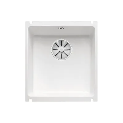 Blanco Lavello una vasca SUBLINE 375-U 1516042 in ceramica bianco da 41.4x45.6 cm - Sottotop