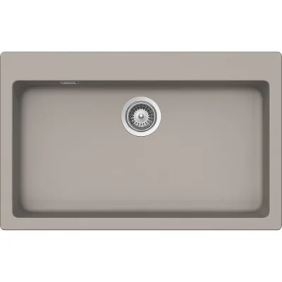 Schock Lavello una vasca PRIMUS N100XL PRIN100AP42 finitura grigio tortora da 79x50 cm