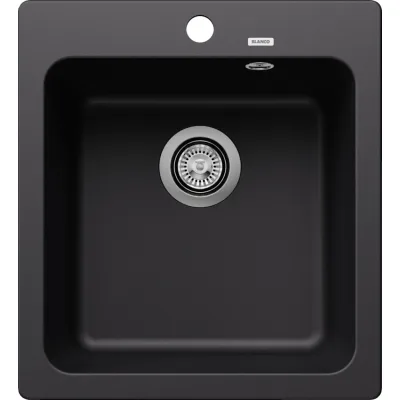 Blanco | Lavello una vasca NAYA 45 1526572 finitura nero da 46.5x51 cm - Sopratop