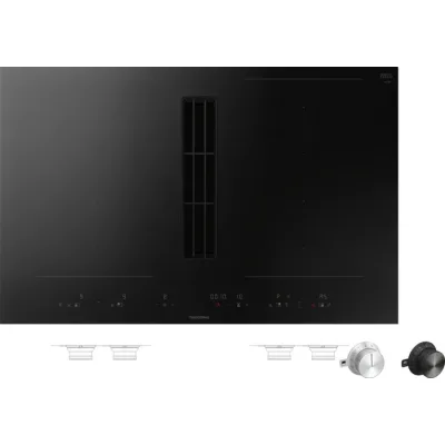 Gaggenau Piano cottura a induzione con cappa integrata CV482105 in vetroceramica nero da 80 cm