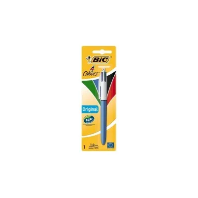 Bic 4 colori penna a sfera retrattile originale punta media 1,0mm corpo blu/bianco 802077