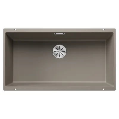 Blanco Lavello a una vasca SUBLINE 800-U Total Black 2523148 finitura tartufo da 83x46 cm - Sottotop
