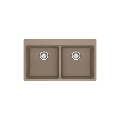 PRONTA CONSEGNA - Franke: Lavello due vasche Vasche Sopratop Centro MRG 620-39-39 FTL 114.0666.369 finitura fragranite oyster da 86x50 cm