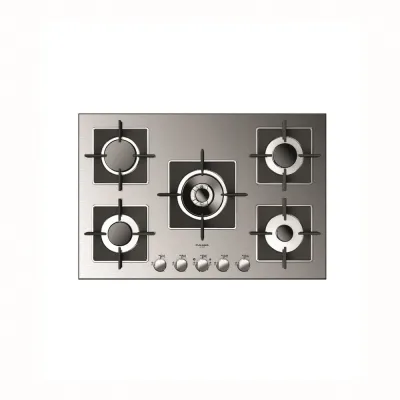 Fulgor Piano cottura a gas FSH 775 G DWK XX finitura acciaio inox da 77 cm