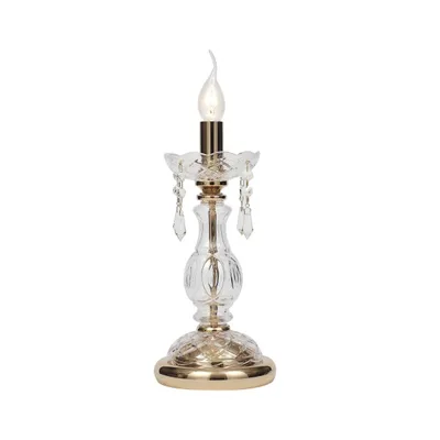 Lume luxury oro in vetro e cristallo, 1 luce E14, 15x41cm