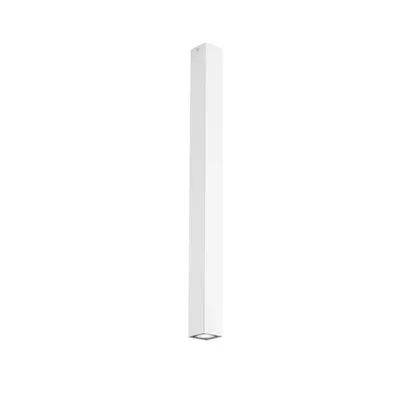 Plafoniera a sospensione struttura quadrata in metallo bianco, lampadina GU10, 6x75cm