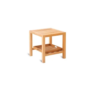 Unopiù Tavolino fisso CHELSEA in legno teak da 50x50 cm - Con vassoio - IN PROMOZIONE FINO AL 6/07