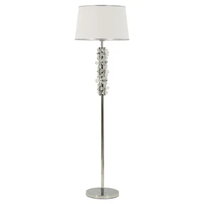 LAMPADA DA TERRA SILVER FLOWER CM Ø 45X157
