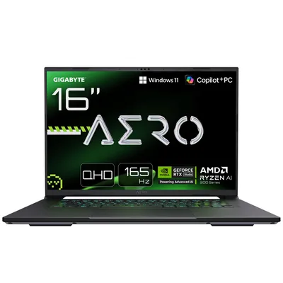 GIGABYTE AERO X16 LAPTOP GAMING COPILOT+ 16" WQXGA 165Hz 2560 x 1600 AMD RYZEN AI 7 350 RAM 16GB-SSD 1TB NVMe-NVIDIA GEFORCE RTX