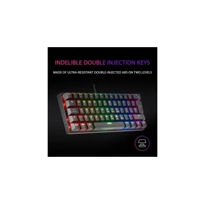 TASTIERA GAMING MECCANICA MARS MK60 MK60RIT Ultra-Compatta al 60% Switch Antipolvere Illuminazione RGB Tasti Undelete