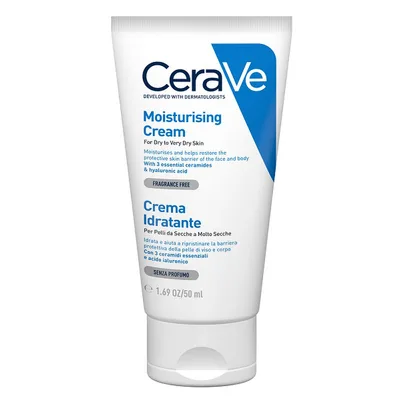 CeraVe Crema Idratante Viso e Corpo Pelle Secca a Molto Secca 50 ml
