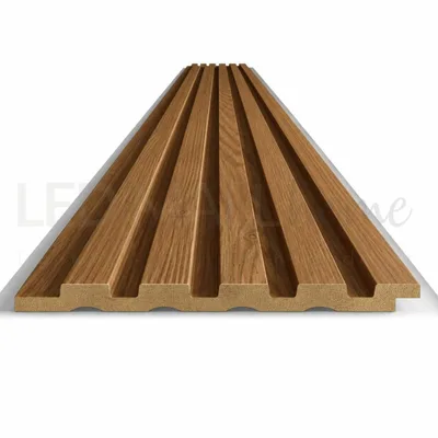 Pannello doga centrake 3D decorativo in duropolimero rovere caldo 160x12x2800 mm (minimo 5pz)