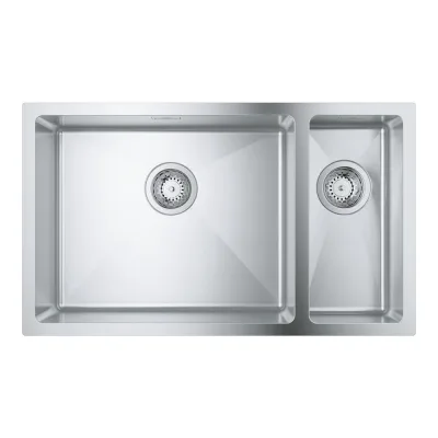 Grohe Lavello due vasche 31575SD1 finitura acciaio inox da 76x45 cm