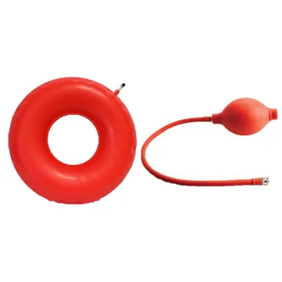 Ciambella Gonfiabile per Invalidi in Gomma Rossa Team Deluxe con Pompa 45cm Diametro