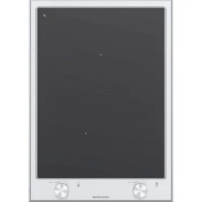 Barazza Piano cottura domino a induzione THALAS 1PTIID in vetroceramica nero con cornice inox da 37 cm