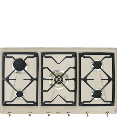 Smeg Piano cottura a gas SRV896AVOGH2 finitura avena da 90cm - IN PROMOZIONE FINO AL 30/06