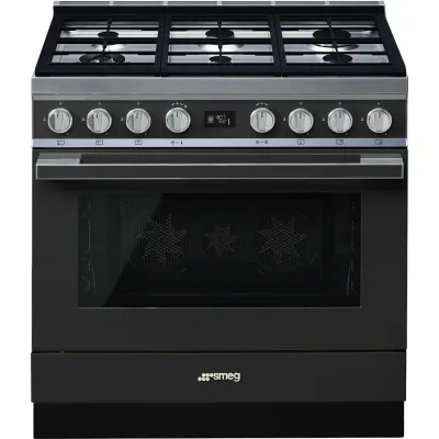 Smeg S Cucina CPF9GPAN con forno pirolitico termoventilato e piano cottura gas finitura antracite da 90x60 cm - IN PROMOZIONE FINO AL 6/07