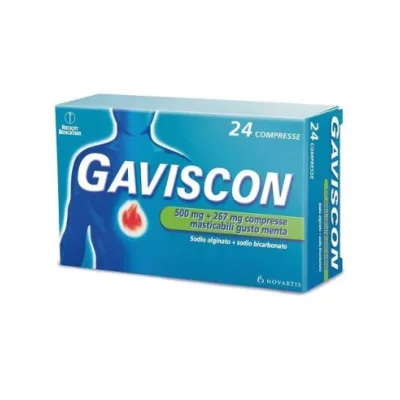 GAVISCON*24CPR MENTA 500+267MG