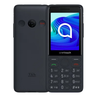TCL ONETOUCH 4042s 4G DUAL SIM 2.8" EASY PHONE TASTO DI EMERGENZA BASETTA DI RICARICA 4G LTE ITALIA DARK NIGHT GREY